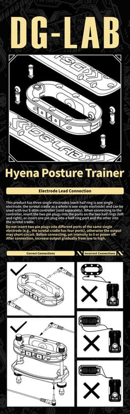 Dungeon Lab Hyena Posture Trainer - E-stim Humbler — thumbnail 2