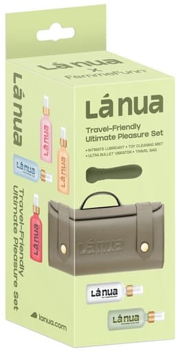 Lá Nua - Ontspannende Cadeau set met glijmiddel 100ml, vibrator en toy cleaner 100ml in reistas Cucumber aloe — thumbnail 6