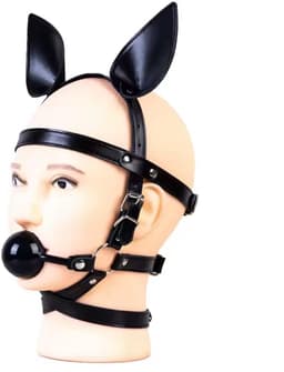 BDSM Gag Harnas - Bal - Seks - Unisex - Sex - Gezicht - SM - Slaaf - Masker — thumbnail 3