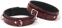 Liebe Seele - Wine Red - Leren Dijboeien Met Rosé Gouden hardware (2 maten beschikbaar) - exclusief En Luxe S/M — thumbnail 1