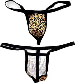 Sexy G-string heren - Luipaard - Ademend - Erotische mannen string - Speciale penis vak — thumbnail 2