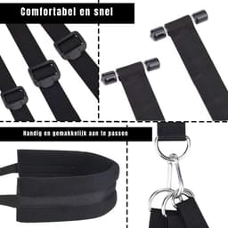 DYNA® Sex Schommel - Sex Stoel - Bondage - Zwart - 35cm x 21cm x 9cm — thumbnail 5