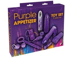 Paarse Appetizer set met seksspeeltjes