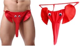HAN - Erotisch Herenondergoed - Intensieve Rood - Realistische Trunk - Grappige Ogen — thumbnail 1