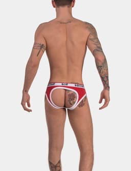Barcode Berlin Maxime Backless Brief Red - MAAT S - Erotisch Heren Ondergoed - Slip voor Man - Sexy mannen Slip — thumbnail 5