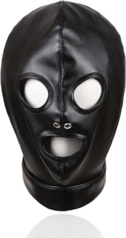 Banoch - Zwart PU leren Masker - BDSM — thumbnail 5