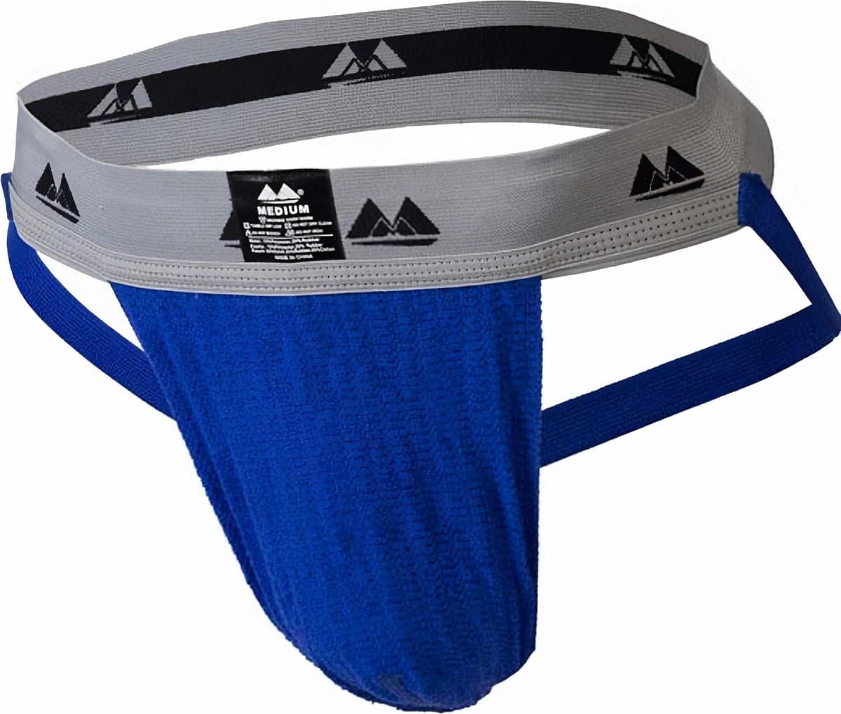 MM Sports Original Edition Swimmer/Jogger Jockstrap 2 inch Blue - MAAT S - Heren Ondergoed - Jockstrap voor Man - Mannen Jock — afbeelding 1