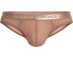 MODUS VIVENDI Mesh Through Classic Brief Skin - MAAT L - Erotisch Heren Ondergoed - Slip voor Man - Sexy mannen Slip