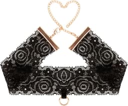 Rosy Gold - Kant Manchetten en Kraag - Zwart — thumbnail 3