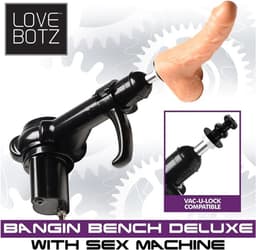 XR Brands Deluxe Bangin' Bench met Sex Machine seksmeubel - Zwart — thumbnail 5