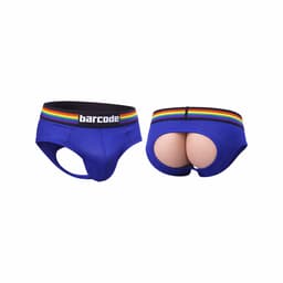 Barcode Berlin Backless Brief Pride Royal - MAAT XL - Erotisch Heren Ondergoed - Slip voor Man - Sexy mannen Slip — thumbnail 1