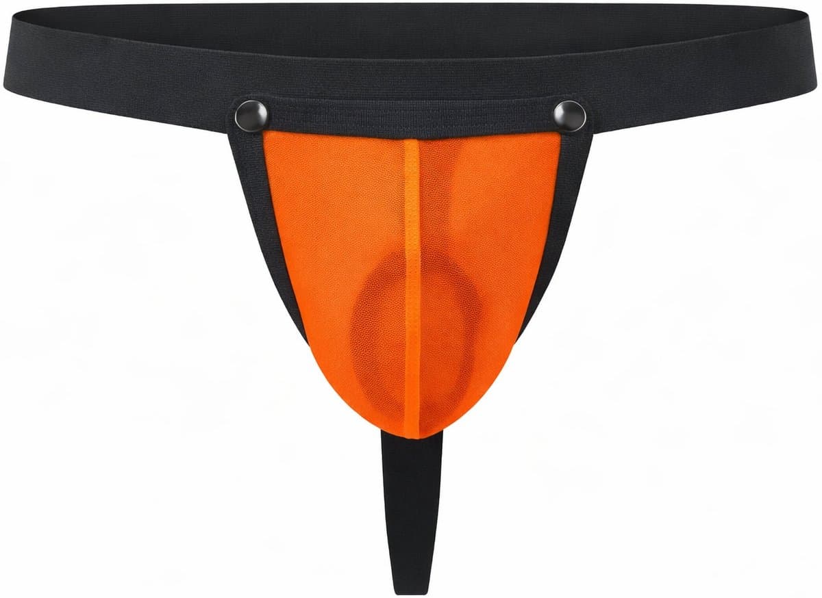MODUS VIVENDI C-Ring Pleasure Thong Orange - MAAT M - Erotisch Heren Ondergoed - String voor Man - Sexy mannen String — afbeelding 1