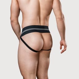 MM Sports The Original No. 10 Jockstrap 3 inch Multipack 1x Black + 1x White - MAAT XL - Heren Ondergoed - Jockstrap voor Man - Mannen Jock — thumbnail 2