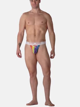 WOH heren microfiber G-string rainbow multi — thumbnail 3