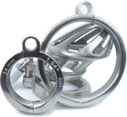 BON4MHinged RVS Small & Medium kuisheidskooi Male Chastity Cage Stainless Steel Chastity Device — thumbnail 5