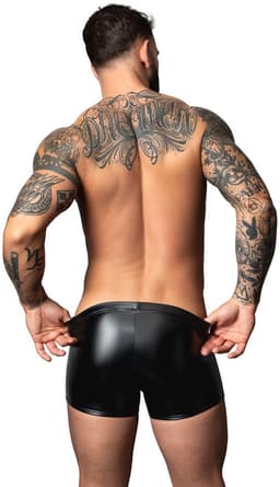 Male Power Sexy Wetlook Pouch Short - Zwart - Maat XL — thumbnail 3