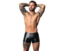Male Power Sexy Wetlook Pouch Short - Zwart - Maat XL