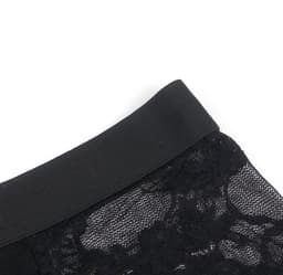 Zeloria Heren Kant Boxer – Transparante Erotische Lace Boxershort – Zwart – L – Stretch & Comfort — thumbnail 3