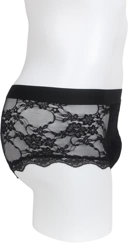 Zeloria Heren Kant Boxer – Transparante Erotische Lace Boxershort – Zwart – L – Stretch & Comfort — thumbnail 8