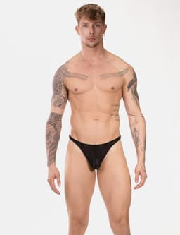 Barcode Berlin Thong Lor Black - MAAT S - Erotisch Heren Ondergoed - String voor Man - Sexy mannen String — thumbnail 3