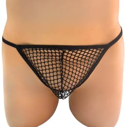 Heren String Zwart Net - Mannen Underwear String Net Design - Erotische Heren Ondergoed - Mesh String voor Mannen - Maten XS S M L XL 2XL 3XL 4XL - La Nuita — thumbnail 2