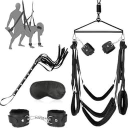 Deluxe BDSM-meubelset met Verstelbare Schommel & Extra Brede Kussens – Inclusief Accessoireset – Belastbaar tot 150 kg – Discrete Verpakking — thumbnail 1