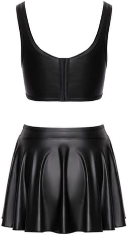 Cottelli Collection – Top and Skirt – Zwart — thumbnail 6