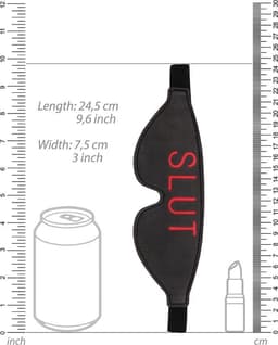 Ouch! Blindfold - SLUT - Black — thumbnail 3
