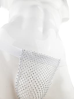 BamBella® Slip doorzichtig voor mannen - S/M - string steentjes gaten Erotische Sexy Lingerie Heren - mannen ondergoed — thumbnail 3