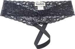 BamBella® Slip open kruis kant voor mannen - L/XL - strap cock ring doorzichtig Erotische Sexy Lingerie Heren - Zwart mannen ondergoed slip — thumbnail 2