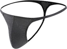 LekkerStout Heren String - Zwart/Wit - Sexy Herenondergoed | XL | ( LS145 ) — thumbnail 1