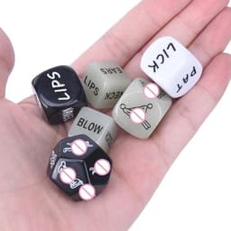 Erotische Dobbelstenen Deluxe! - Glow in the Dark & Black and White Edition - Meer dan 100 mogelijkheden - Seks Dobbelstenen - Erotisch Spel / Kamasutra Spel - Sex Dice - Seks dobbelsteen - 7 delig + GRATIS BEWAARZAKJE — thumbnail 1