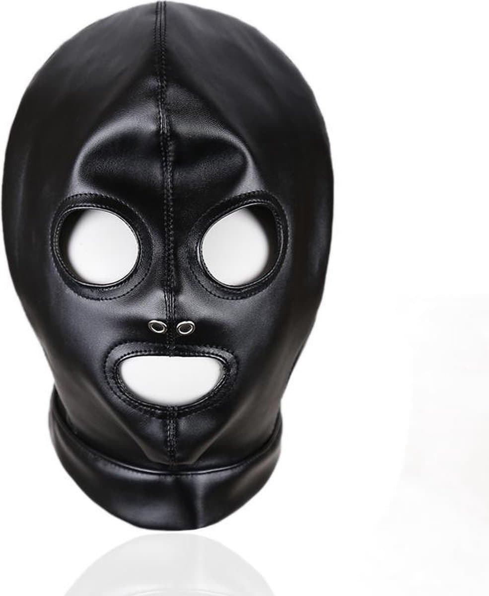 Banoch - Zwart PU leren Masker - BDSM — afbeelding 1