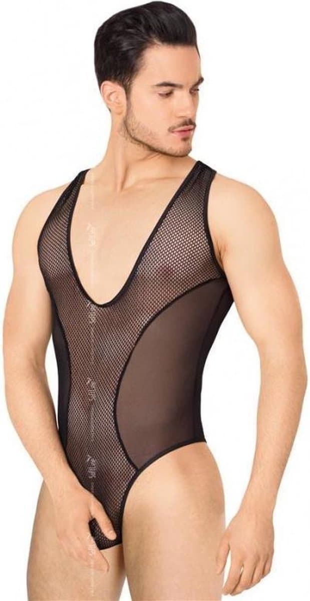 Softline- heren visnet body- zwart XL — afbeelding 1