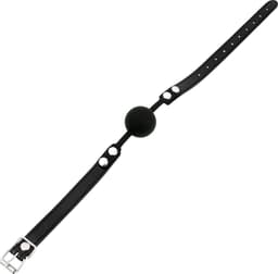 Banoch - Ball gag siliconen met verstelbare band - Zwart - Bal ∅ 4 cm — thumbnail 12