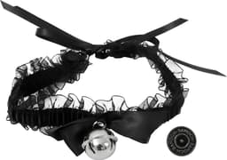Banoch - Lace collar bell - halsband kant met zilveren bel - choker — thumbnail 1