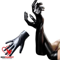 Latex Wetlook Handschoenen - Lange Uitvoering - BDSM - 54CM - One Size — thumbnail 3