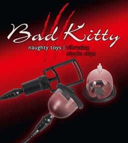 Bad Kitty – Zuignappen voor Tepels met Handpomp en Vibratie Kogels voor de Tintelende Sensatie – Transparant — thumbnail 13