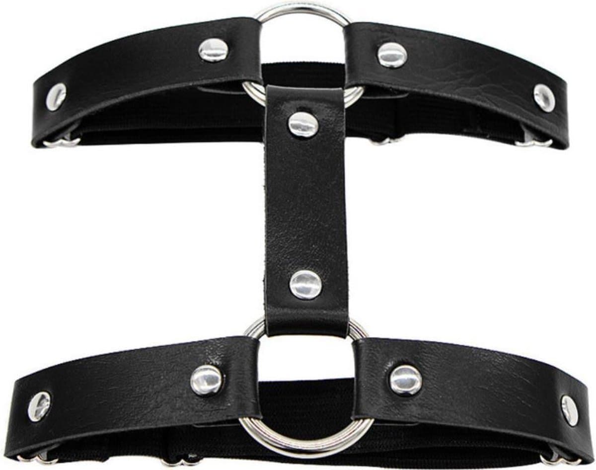 WiseGoods Been Harnas Vrouw - Jarretels Riem - Jarretel Panty - Gothic - Bondage - Elastisch Verstelbaar - PU Leer - Zwart — afbeelding 1