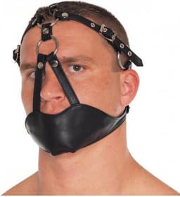 Rimba - Muzzle - Muilkorf - Gag Van Leer - Zwart — thumbnail 3