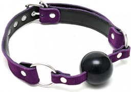 Rimba - Mondknevel - Ball Gag Met Siliconen bal - Paars — thumbnail 1