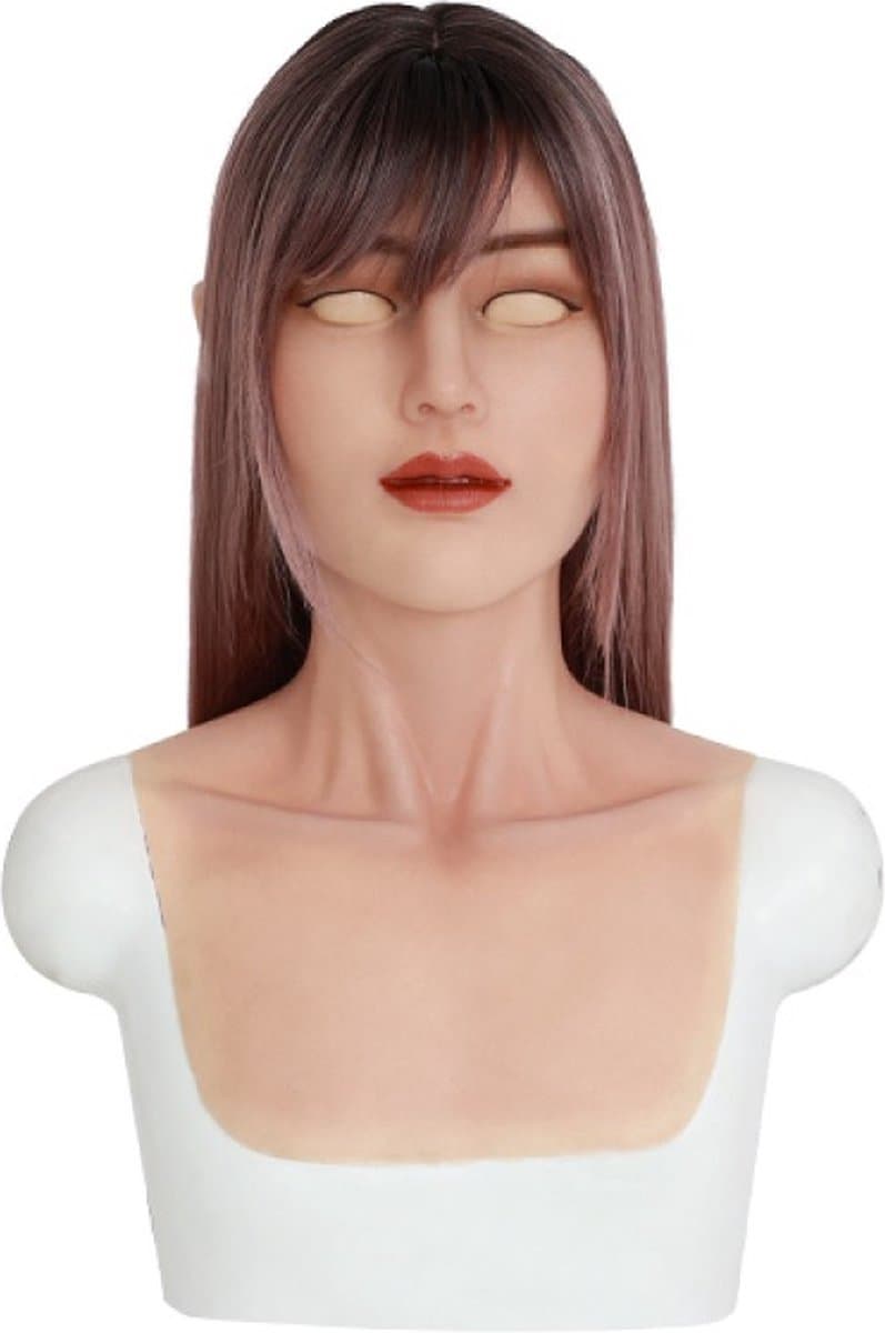Siliconen Masker-Vrouwenmasker- Masker- Gezichtsmasker-Cosplay-Transgender-Travestie- Gezicht-Crossdresser — afbeelding 1