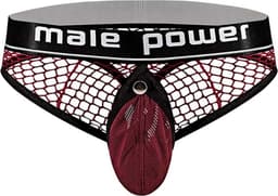 Male Power Cock Pit - Cockring String burgundy S/M — thumbnail 2