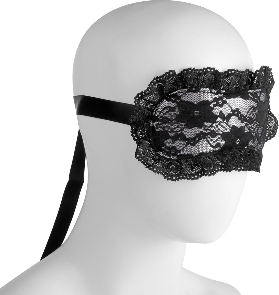 Banoch | lace blinddoek | kanten erotiek oogmasker met lint - roze — afbeelding 1