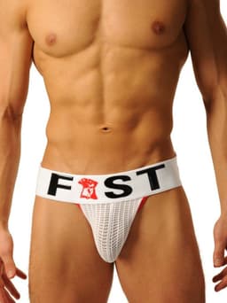 Fist Logo Jockstrap wit maat small — thumbnail 4