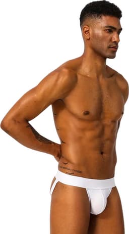 LekkerStout 3-Pack Jockstraps - Wit/Taupe/Zwart - Sexy Herenondergoed | L | ( LS184 ) — thumbnail 6