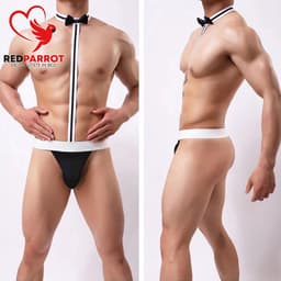 Heren string met strik - Mankini - Stripper - Rollenspel - Sexy lingerie - Ondergoed - One size — thumbnail 2