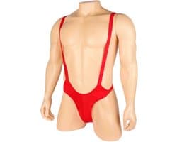 Erotische mankini lingerie - Heren bodysuit - Club kleding - Jarretel - Jockstrap - Backless - Sexy