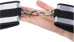 Fifty Shades Handboeien - Fluweel - Zilver/ Zwart — thumbnail 3