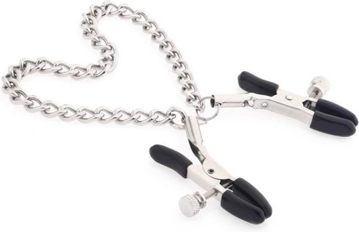 Tepelklemmen - Verstelbaar Met Ketting - BDSM - SM — afbeelding 1